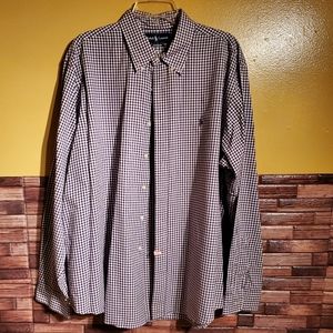Men's Ralph Lauren Custom Fit Long Sleeved Button Up Shirt XXL Purple Plaid